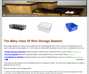 wirestoragebaskets.org: Wire Storage Baskets
Keep your wires in place and organized by purchasing some useful wire storage baskets.