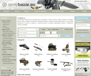 armybazar.eu: ArmyBazar.eu - military inzercia zdarma
Bezplatný inzertný portál zameraný na zbrane, strelivo, uniformy, vojenskú výstroj, airsoft, paintball, historické zbrane, repliky a vojenskú techniku.