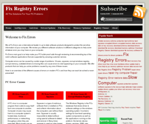 fixregistryerrors.org: Fix Registry Errors
Fix Registry Errors: All The Solutions For Your PC Problems