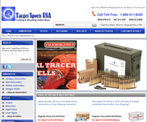 proammunition.com: Target Sports USA | Discount Ammunition Online | Ammo For Sale | Reloading Supplies | Shooting Products...
TargetSportsUSA.com has cheap ammo for sale online. Our cheap ammunition selection includes handgun-pistol ammo for sale, cheap rifle ammunition, rimfire ammo & shotgun ammo for sale online cheap & bulk!