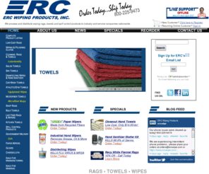 ercwipingproducts.com: Wholesale Towels, Rags, Wiping Cloths, Polishing Cloths and Wiping and Spill Control Products from ERC Wiping Products Incorporated
Buy Direct Wholesale Towels, Cotton Wiping Cloths, Cotton Polishing Cloths, Cleaning and Kitchen Towels, Paper Wipers, Beauty Salon Towels, Microfiber Towels and Spa Towels from ERC Wiping Products Incorporated