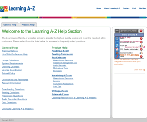high-lowbooks.com: Learning A-Z Help
LearningA-Z.com produces online teaching materials for the elementary classroom. Printable worksheets, activities lesson plans for preschool, kindergarten, first grade, second grade, and third grade.