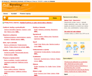 azfirmy.cz: Katalog firem - Firmy ČR - Firmy CZ - Seznam firem - AZ Firmy.cz
firma, firmy, , cz firmy, firmy.cz, firmy čr, čr firmy, katalog, reklama, předmět, reklamní