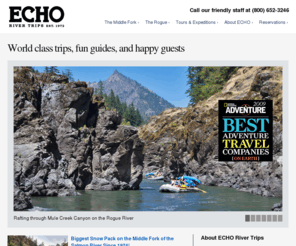 echotrips.com: ECHO River Trips | Middle Fork of the Salmon and Rogue River Rafting Trips
We offer family river trips on Idaho's Middle Fork of the Salmon and Oregon's Rogue River. We specialize in trips with healthy, delicious food and fun guides