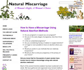 methods abortion natural miscarriage herbal induced pregnancy using safe