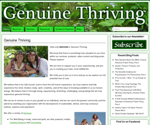 genuinethriving.com: Genuine Thriving
Genuine Thriving is a business designed to optimize the health and well-being of people and organizations.