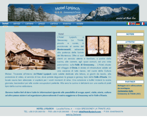 hotellysjoch.com: Hotel Lysjoch Gressoney la Trinité - Hotel Valle d'Aosta - Hotel Gressoney
Storico Hotel di Gressoney, l'Hotel Lysjoch offre un'ospitalità familiare...