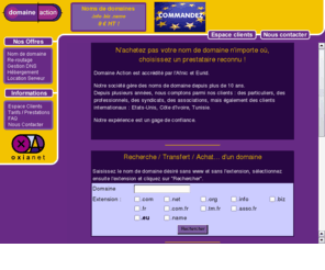 paiement-securise.com: Domaine-Action.com - Enregistrement de nom de domaine, et reroutage d'adresses a petit prix
Enregistrement de Nom de Domaine et reroutage d'adresses internet a petit prix !