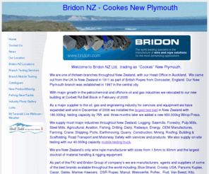 cookes.org: Bridon Cookes NZ, New Plymouth Branch
Industrial lifting equipment. Wire rope manufacturers.