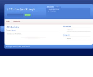 lte-surfstick.info: LTE Surfsticks – LTE Surfstick Vergleich
LTE Surfsticks – LTE Surfsticks im Vergleich