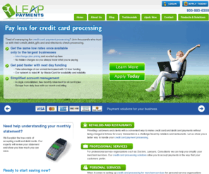 mayflowerpayments.com: Leap Payments
Simply better credit card processing solutions to provide your business with streamlined and honest payment processing.