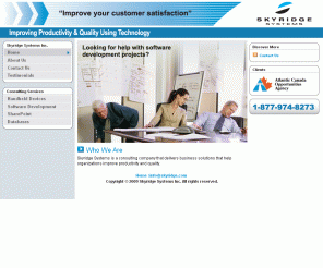 systemguard.com: Skyridge Systems Inc.
Skyridge Systems is a consulting company that delivers business solutions that help organizations improve productivity and quality.