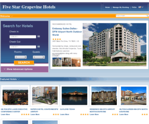 fivestargrapevinehotels.com: Five Star Grapevine Hotels - The best rates at Grapevine hotels
The biggest selection of Grapevine hotel on offer, compare Grapevine hotels and find your perfect getaway.