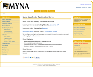 mynajs.org: Myna Server Side JavaScript Application Server
Myna Server Side JavaScript Application Server Home Page