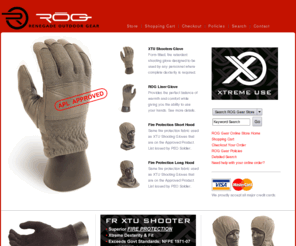 deercoy.com: ROG Gear : Online Store
XTREME USE Gear. APL Approved. Form fitted, fire retardant shooting glove designed to be used by any personnel where complete dexterity is required and where the threat of fire exist. This glove will provide unprecedented fire protection and still provide the user the ability to handle small parts, switches, ammo, etc. Made for everyday use BUT provides XTREME USE!
protection when seconds count.