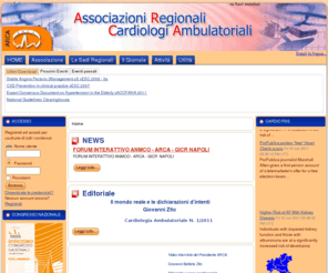 arcacardio.eu: A.R.C.A. Associazioni Regionali Cardiologi Ambulatoriali
L’A.R.C.A. è un’ associazione medico-scientifica costituita da Cardiologi che esercitano la professione presso ambulatori pubblici del S.S.N. o presso ambulatori privati o accreditati. E’ presente in ogni Regione e traccia le linee di aggiornamento continuo e di ricerca sul territorio.