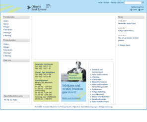 bankleerau.ch: Clientis: Bank Leerau
Clientis AG - Schweizer Regionalbanken, Clientis SA - Banques régionales suisses