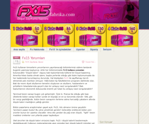 fx15siparisi.com: Orjinal Zayıflama Kapsülü FX15 Siparişi Sayfası
Orjinal FX15 Zayıflama Kapsülünü Sitemizden Temin Edebilirsiniz.