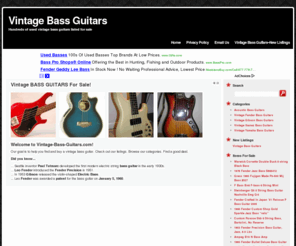 vintage-bass-guitars.com: Vintage Bass Guitars
Hundreds of used vintage bass guitars listed for sale.