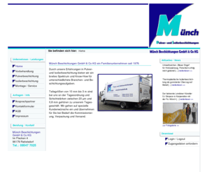 b-muench.de: Home-Münch Beschichtungen
Münch Beschichtungen Gmbh & Co KG ein Familienunternehmen seit 1976.
Durch unsere Erfahrungen in Pulver- und Isolierbeschichtung bieten wir ein
breites Spektrum und Know-How für
unterschiedlichste Branchen- und Beschichtungsaufgaben. 