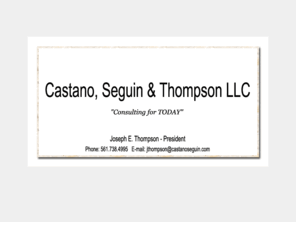 castanoseguin.com: Castano, Seguin & Thompson LLC - "Consulting for TODAY" Joseph E. Thompson - President
Site Name: Brief description