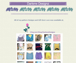 darlenedesignz.com: Darlene Designz
purchase and download original crochet and knit pattern pdf files.Purchase finished gifts.free patterns,recipes,graphics,and more.