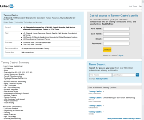 tammyonlinkedin.com: Tammy Castro  | LinkedIn
View Tammy Castro's professional profile on LinkedIn.  LinkedIn is the world's largest business network, helping professionals like Tammy Castro discover inside connections to recommended job candidates, industry experts, and business partners.