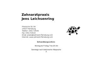 zahnarzt-flensburg.com: Zahnarztpraxis Jens Leichsenring
Zahnarztpraxis Jens Leichsenring in Flensburg