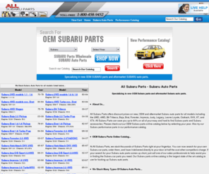 allsubparts.com: Subaru Parts Wholesale - Discount Subaru Auto Parts - Subaru Car Parts
Subaru Parts Wholesale offers discount prices on new, OEM and aftermarket Subaru auto parts and Subaru car parts for all Subaru models.