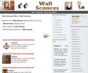 buywallsconces.info: Wall Sconces Store | Wall Sconces
Wall Sconces online store. Buy Wall Sconces online at the Internets Premier Wall Sconces Store