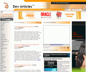 devarticles.com: Programming Help, Web Design Help, CSS Help - Dev Articles
Programming Help, Web Design Help, CSS Help - Dev Articles