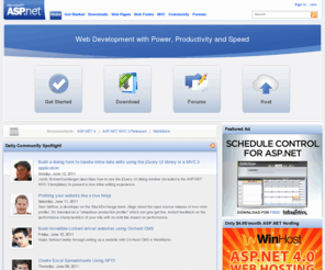 asp.net: Home: The Official Microsoft ASP.NET Site
Official Microsoft ASP.NET site. Learn & Download ASP.NET and ASP.NET MVC. Find answers in the forums. Official news, blogs, tutorials and videos.