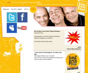 ganzschoenfeist.com: Ganz Schön Feist
Die Website der Band Ganz schön feist