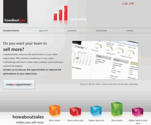 howaboutsales.com: Howaboutsales • Structure your sales with Howaboutsales sales software and commercial support
Sales software to improve the performance of your sales organization. Combines consistency in your sales methodology with best in class sales software.