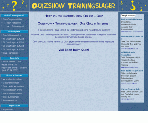 Online Quizshow Trainingslager Online Quizshow Trainingslager