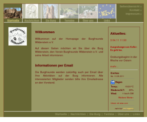 burgfreunde-wildenstein.info: Burgfreunde Wildenstein: Startseite
Homepage des Vereins Burgfreunde Wildenstein e.V. mit Informationen zum Verein und zur Burg Wildenstein im Spessart