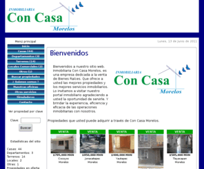 concasamor.com: Con Casa Morelos - Bienvenidos
Su mejor opcion en Bienes Raices en Morelos