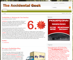 theaccidentalgeek.com: The Accidental Geek >  Home - Blog Management
