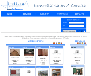 treitura.com: Inmobiliaria en Coruña.Inmobililiaria Treitura.Venta y alquiler en la Coruña. 
Pisos adosados en A Coruña, casas en A Coruña, locales en A Coruña, inmuebles en venta y alquiler en a Coruña, Treitura Real Estate Properties pisos en A Coruña- Treitura Inmobiliaria en Galicia.