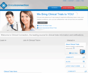 clinicalconnection.com: Clinical Trials - ClinicalConnection.com
Find clinical trials and medical research studies that are currently available or sign up to be notified of new clinical trials.