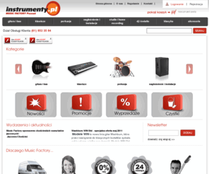 instrumenty.pl: Instrumenty.pl – internetowy sklep muzyczny poznańskiego salonu „Music Factory”
Instrumenty.pl to największa baza instrumentów on-line. Gwarantujemy atrakcyjne ceny oraz profesjonalną obsługę klienta.  