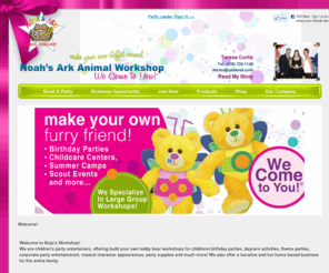 mojosworkshop.com: Noah's Ark Workshop - Member Webpage
Noah's Ark holds Stuff-n-Fluff Animal Workshops where participants stuff their own plush animals.