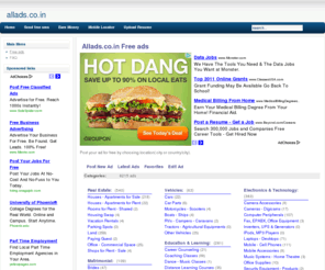 allads.co.in: Post Free ads at allads.co.in classified ads site
post free ads at allads.co.in free classified ads site for free. Post free ads to get free advertising of your products and get best response for your free ads.