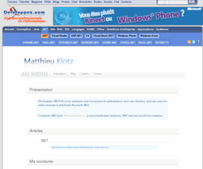 mattk.info: mattk.developpez.com :: Page d'index
mattk.developpez.com :: Page d'index