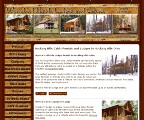 Wyrickshillsidelodge Com Hocking Hills Lodge Cabin Rentals In