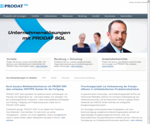 prodat-sql.de: PRODAT SQL  Das ERP PPS System für Fertigungsplanung und Fertigungssteuerung
Das ERP PPS System PRODAT SQL ist die durchdachte Lösung für Organisation und Planung in der Fertigung