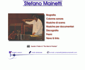 stefanomainetti.com: STEFANO MAINETTI SITO UFFICIALE
Stefano Mainetti è musicista Autore di numerose colonne sonore di successo. Ha collaborato al cd di Papa Giovanni Paolo II Abbà Pater