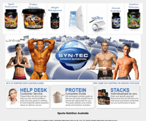 sportsnutritionaustralia.com: Sports Nutrition Australia - Syn-Tec Nutrition Store
Extensive range of cutting edge physique and performance sports nutrition, bodybuilding and dietary supplements. Syn-Tec Sports Nutrition