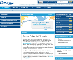 trueltlprice.net: Con-way: Freight, LTL
Con-way Freight delivers superior less-than-truckload (LTL) performance, comprehensive coverage and service excellence across North America.
