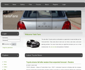 yarisfans.net: Toyota YarisFans: The Echo and Yaris Fans Community
A website for fans of the Toyota Yaris